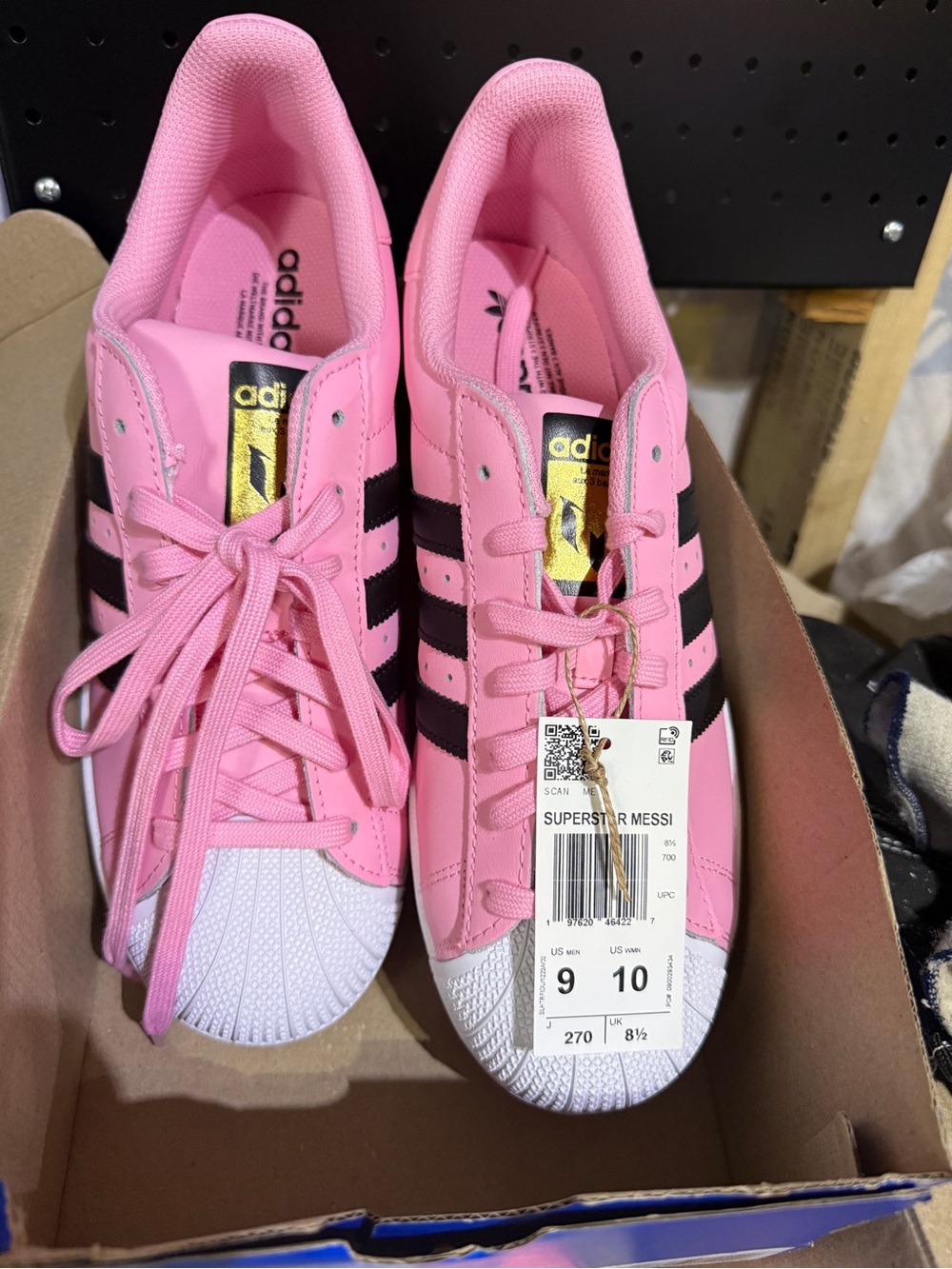 adidas Pink Superstar with Black Three Stripes